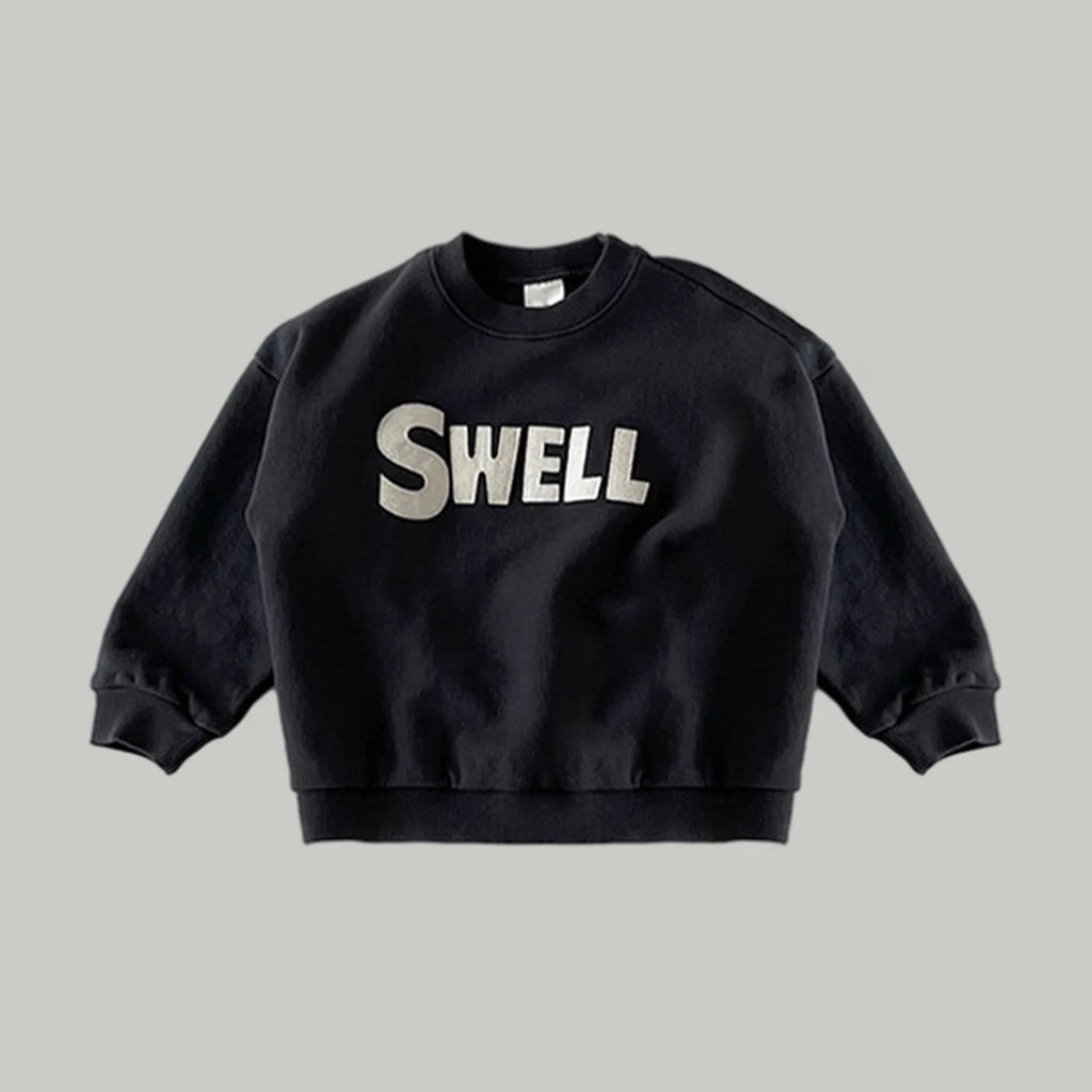 Kids Boys Sweatshirt Loose Fashion Letter Sports Sweatshirts Toddler Girl Pullover Sweater Cotton Tops Boy Kids Clothes
