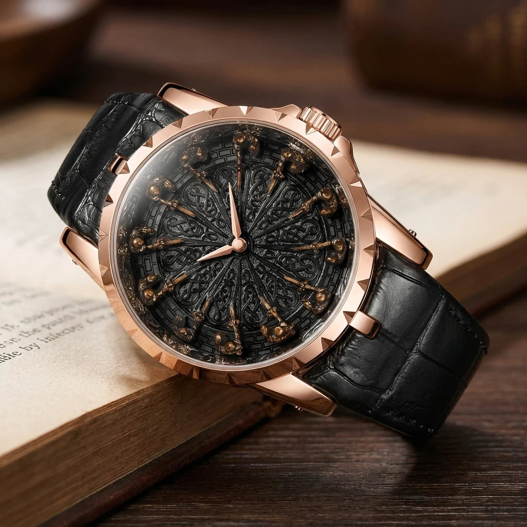 New Watch for Men with Retro Style and Simple Personality, Practical Belt, Large Dial, Fully Automatic Quartz Watch for Men