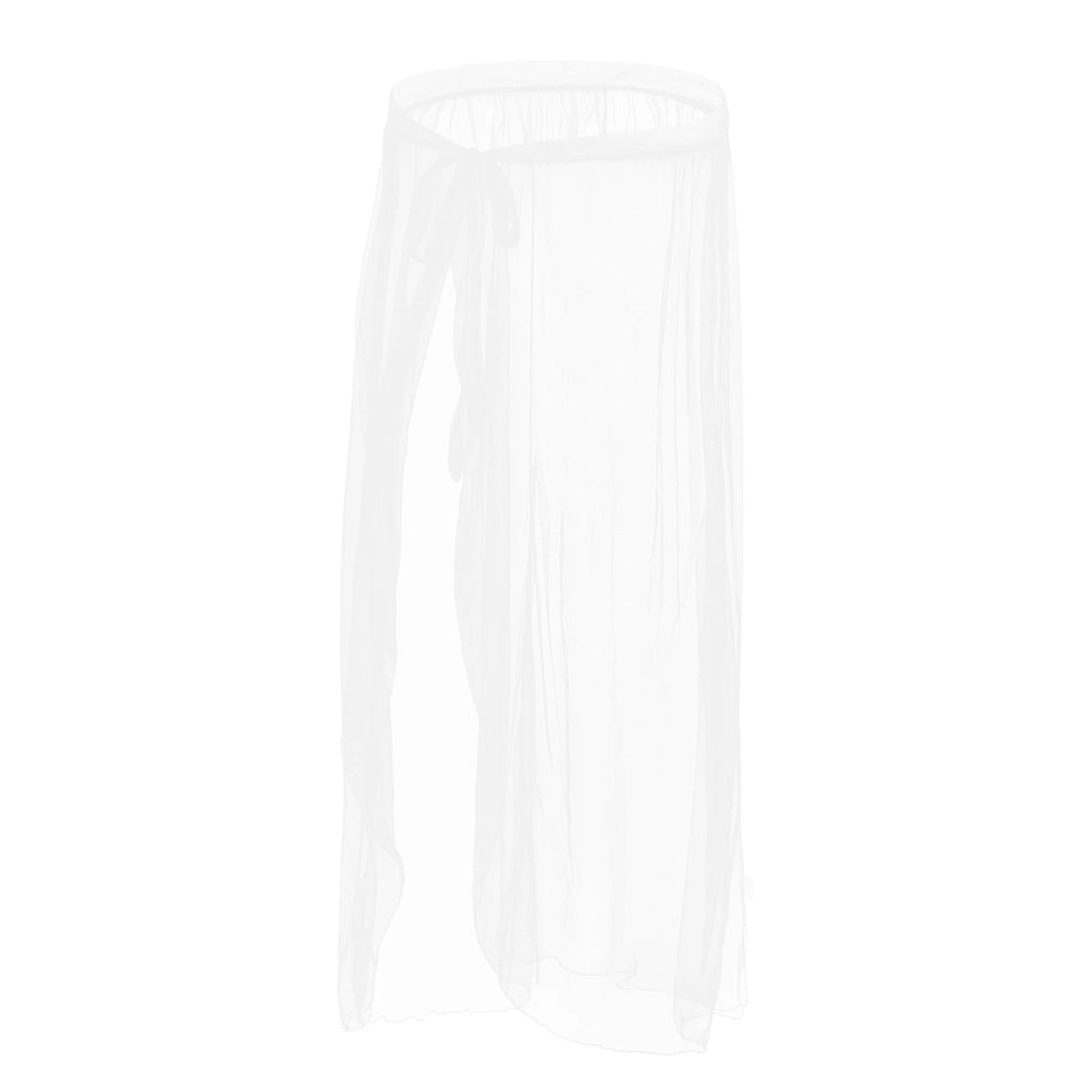 Men Pajamas Sexy Mesh Sleep Bottoms Man See Through Long Sleepwear Culottes Transparent Side Spilt Nightdress