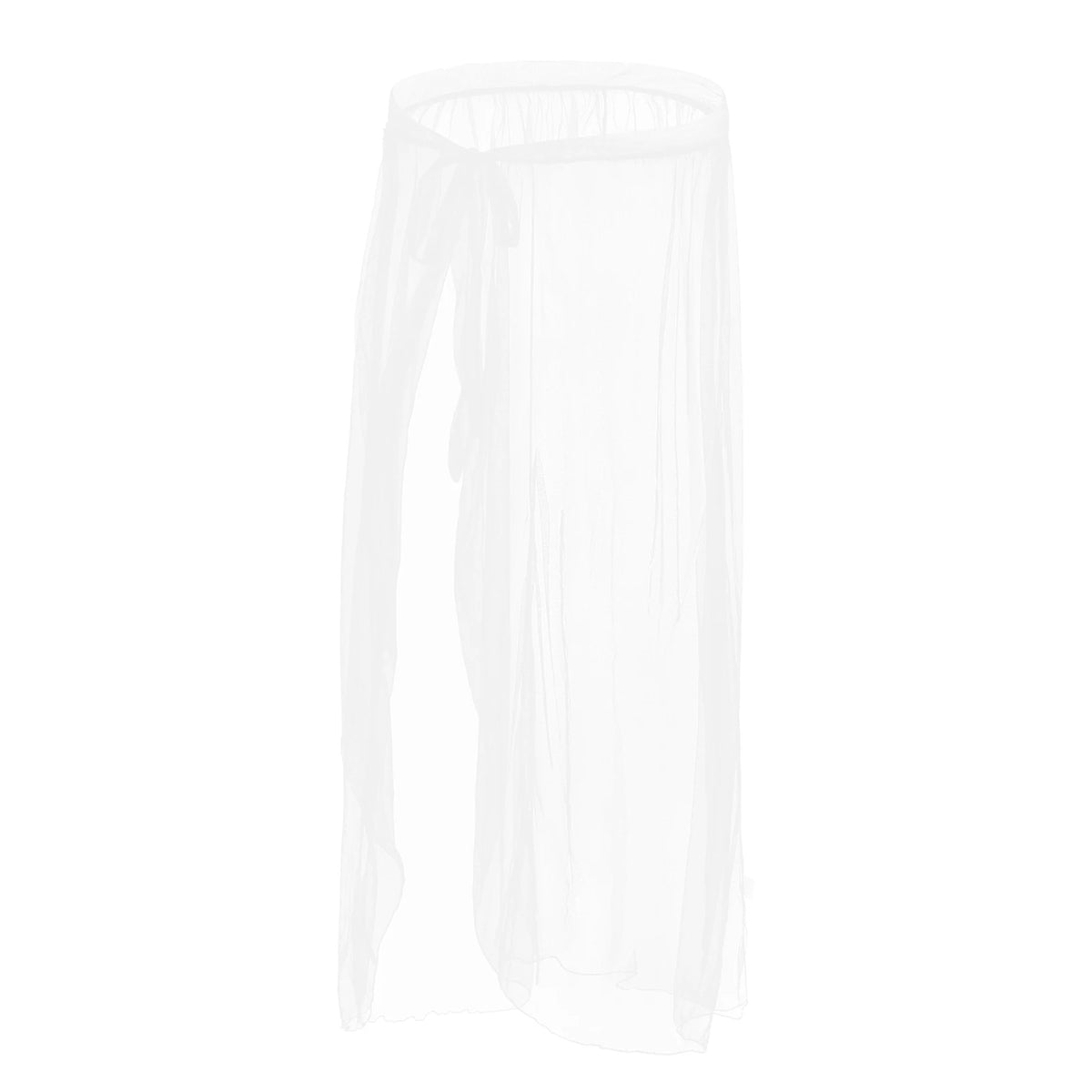 Men Pajamas Sexy Mesh Sleep Bottoms Man See Through Long Sleepwear Culottes Transparent Side Spilt Nightdress