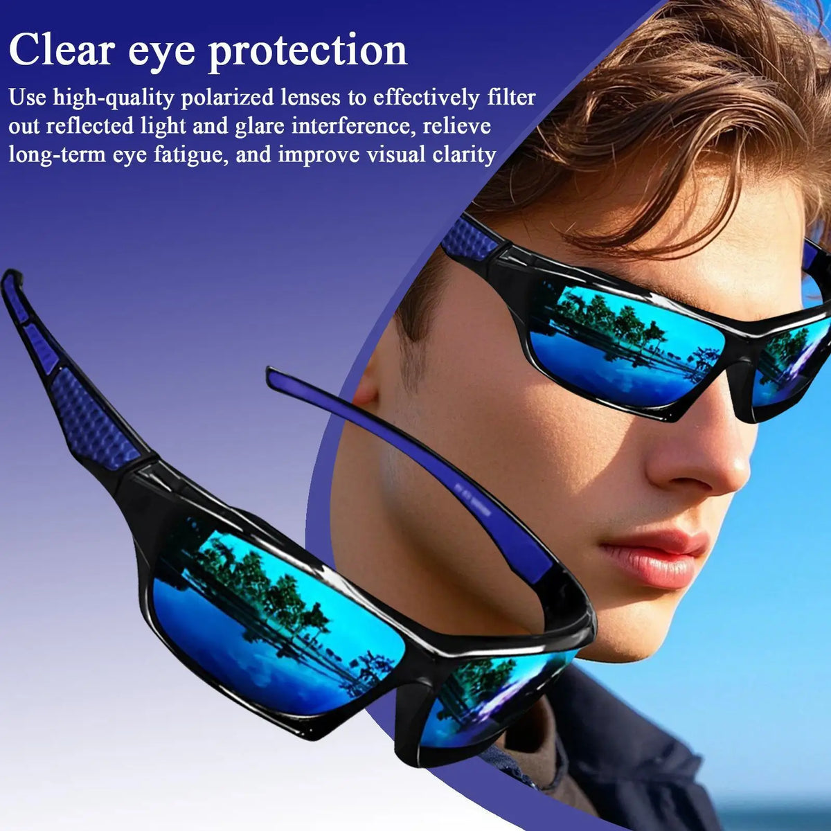 Men's Polarized Sunglasses Lightweight Sun Glasses Polarized Sunglasses Comfortable Lightweight Frame Sport Eyeglasses