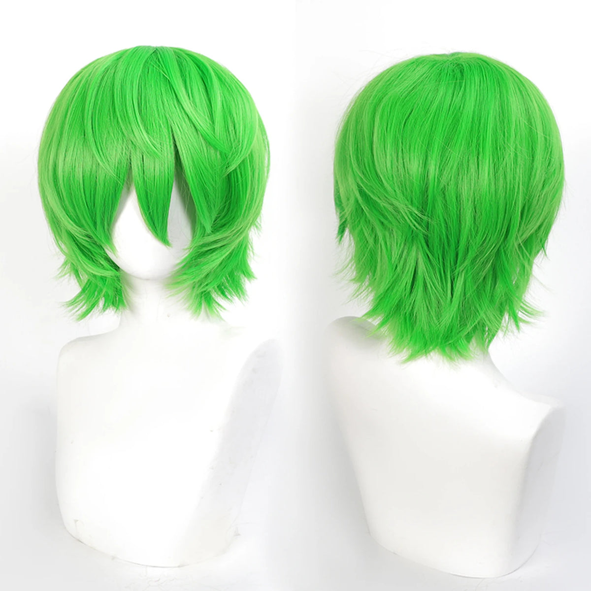 Short Wavy Bob Synthetic Wig with Air Bangs Heat Resistance Shoulder Length Curled 14inch Wigs for Daily Use Cosplay for Women