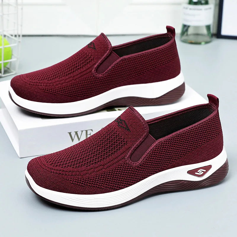 Women Casual Sports Shoes Breathable Lightweight Sneakers Anti-slip Flats Outdoor Running Walking Shoes Female Vulcanized Shoes