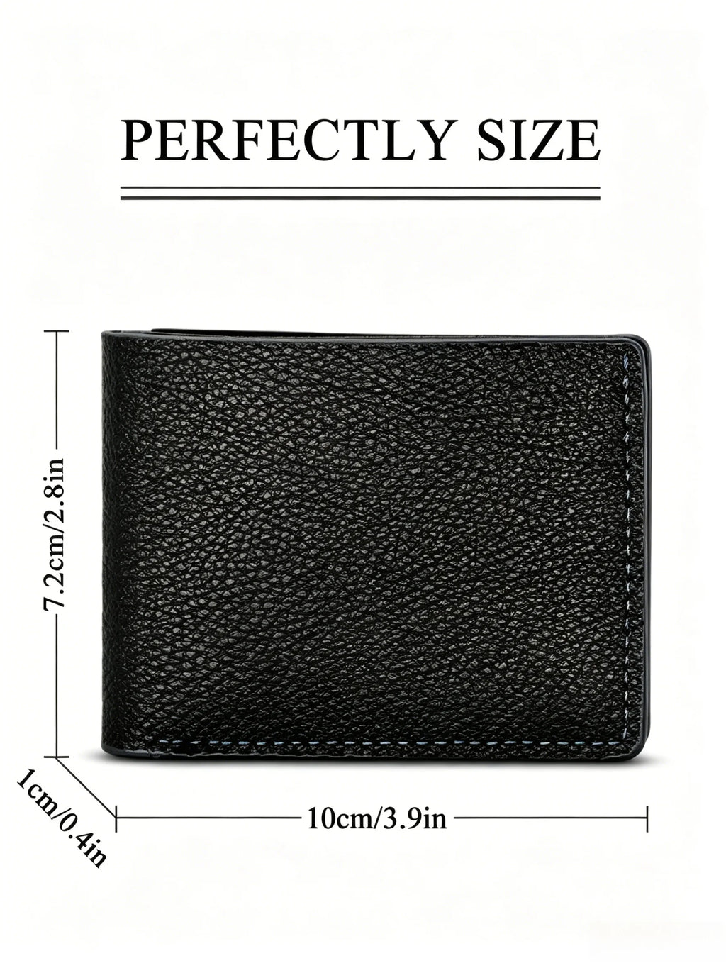 Slim Wallet for Men, Front Pocket Bifold Credit Card Holder, Scratch-Resistant PU Leather with Card Slots & ID Window
