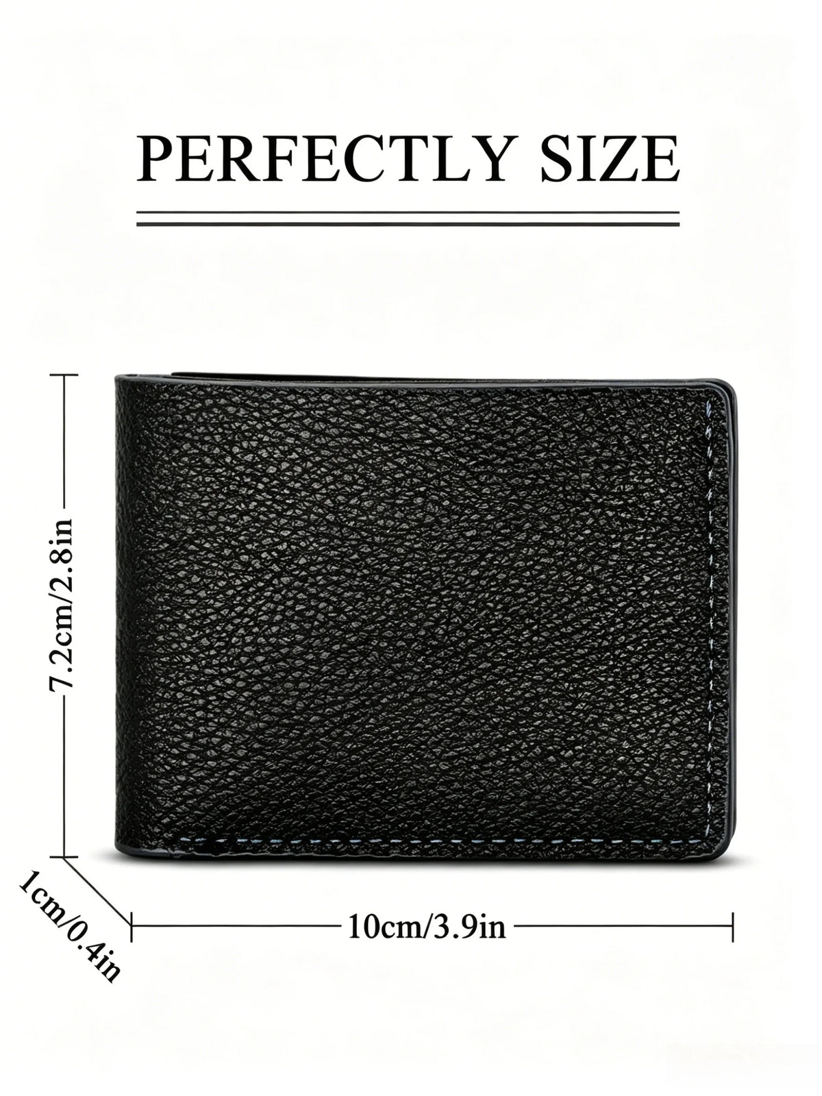 Slim Wallet for Men, Front Pocket Bifold Credit Card Holder, Scratch-Resistant PU Leather with Card Slots & ID Window