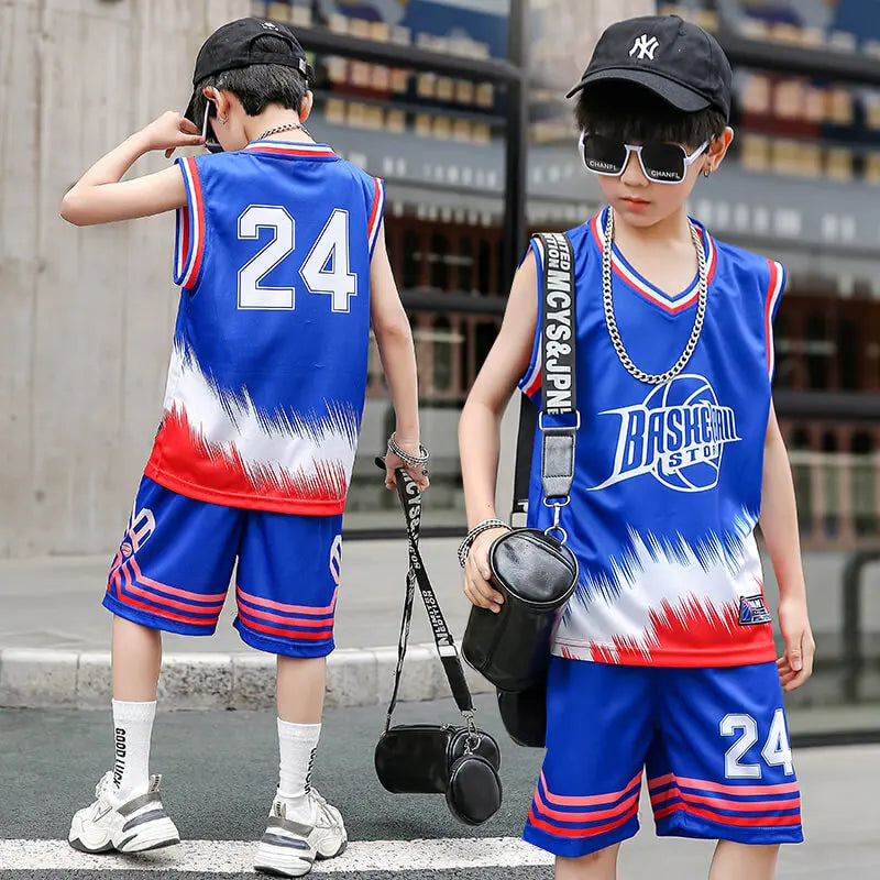 Children Team Training Uniform Kids Basketball Jersey Quick-drying Boy and Girls Comfortable Shirt  Child Sportswear Tracksuits