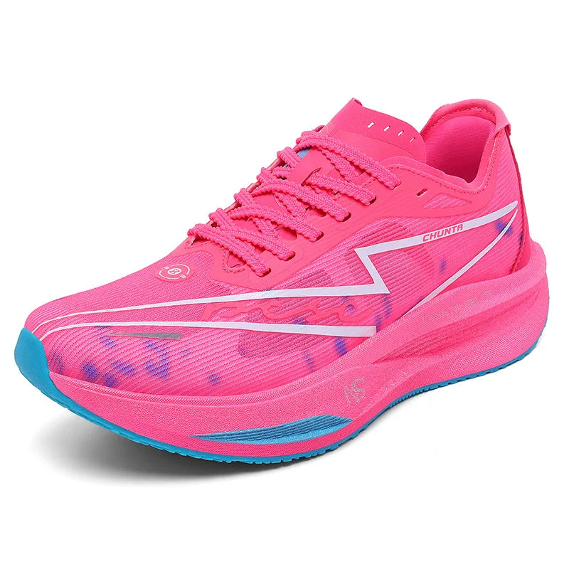 Men's and Women's Running Shoes Anti Slip and Shock-Absorbing Carbon Fiber Board Professional Marathon Chunta Sports Shoes 2026
