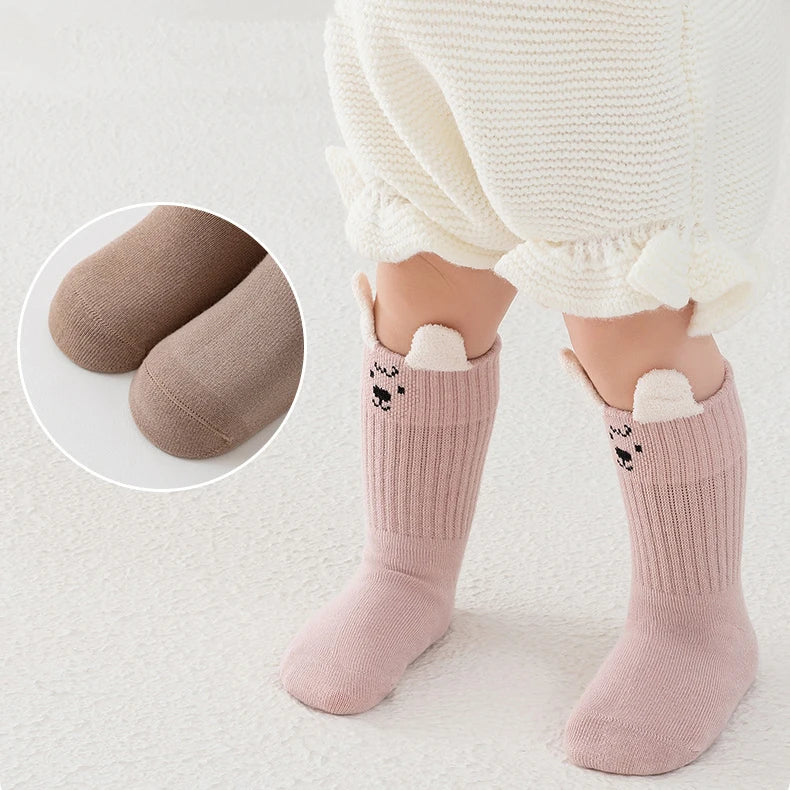 Cute Kids Socks For Girls Boys Soft Cotton Baby Toddler Boy Girl Sock Cartoon Children's Short Socks Autumn Winter 0-8Years
