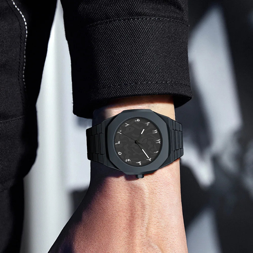 Middle Eastern Popular Sports Watches for Men and Women Dopamine Quartz Watches Niche Fashion Waterproof Stainless Steel