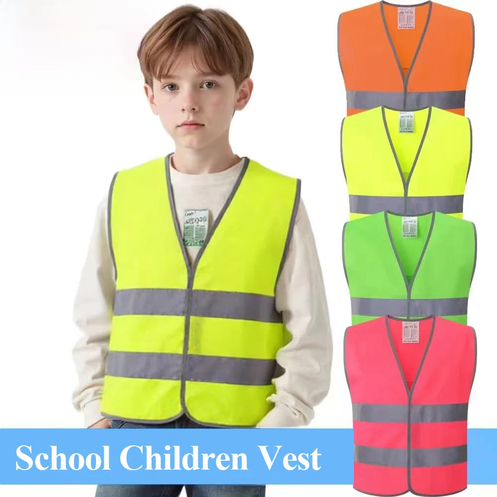 Kids Vest School Children's Training Sports Protective Breathable Vest Multiple Colors Outdoor Warning Clothes