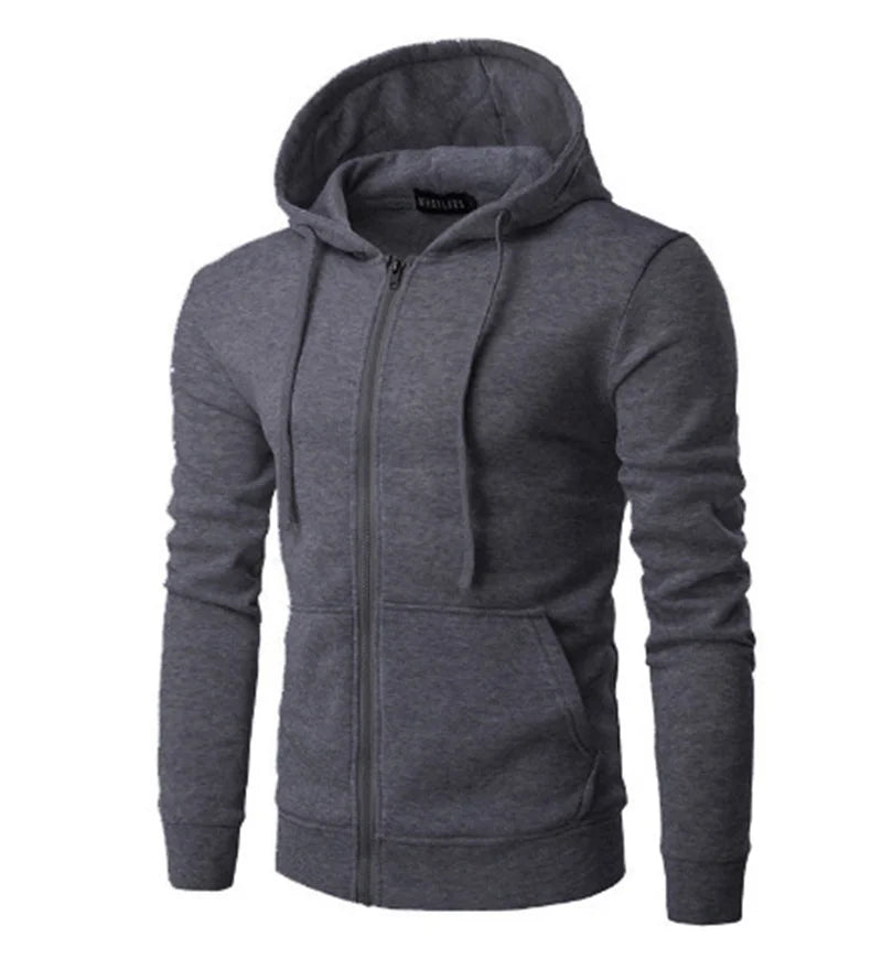 spring autumn Men Sweatshirts Long Sleeve Hoodie Zipper cardigan Male/woman Hoodies Sweatshirt Slim Fit Hoodie Male Clothing