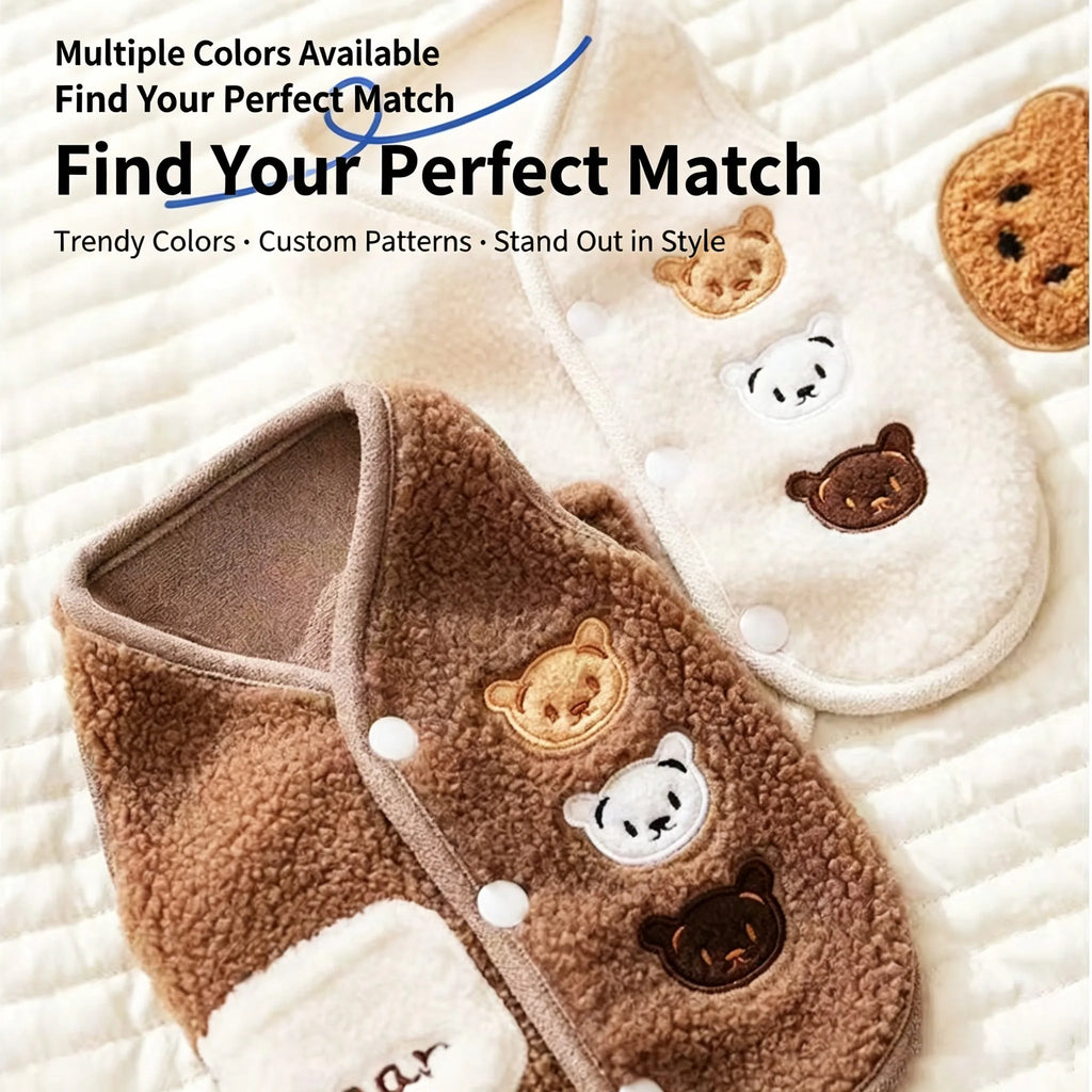 Pet Dog Clothes For Small Dogs Cat Autumn/Winter Fleece Vest Puppy Chihuahua Teddy Cute Animal Warm bear Jacket clothing supply