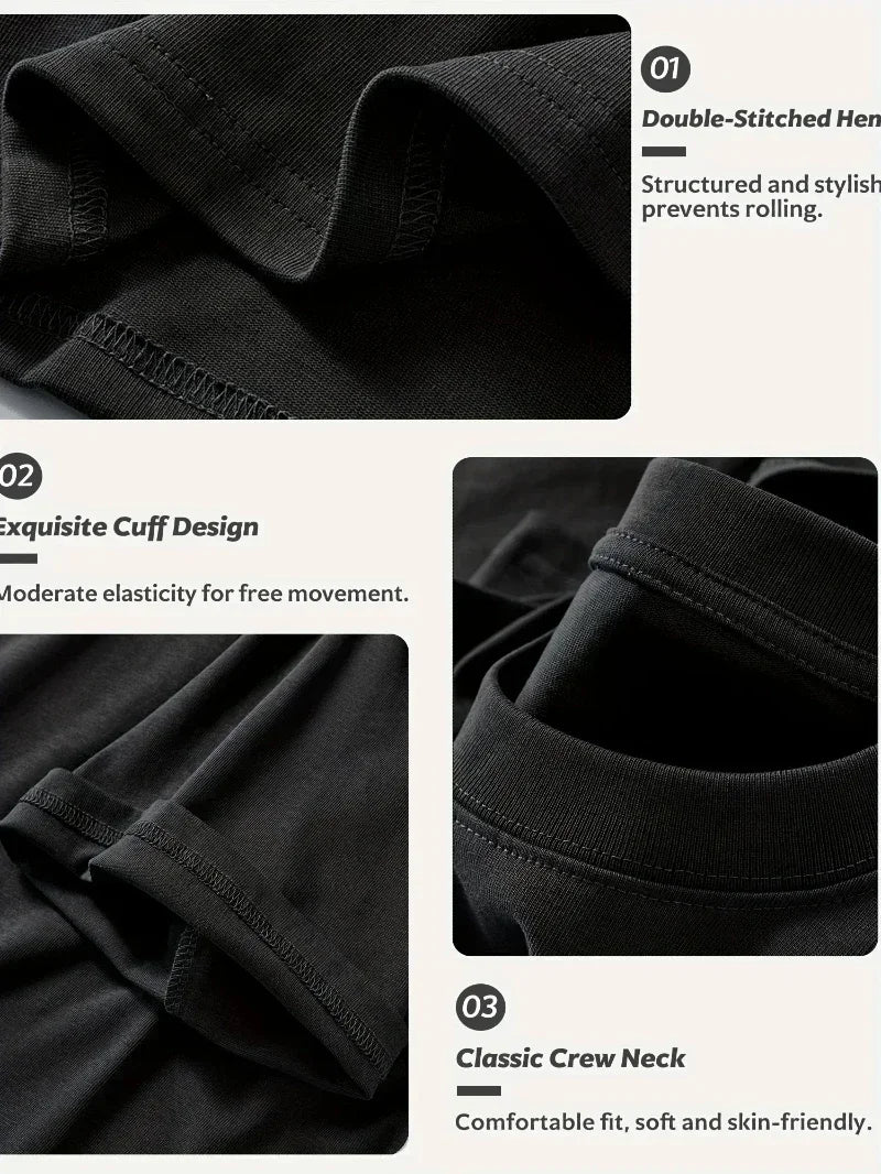 Men'S Casual Jogger Pants - Loose Fit Straight-Leg Trousers with Drawstring Waist, All-Season Comfort, Solid Color, Regular Fit