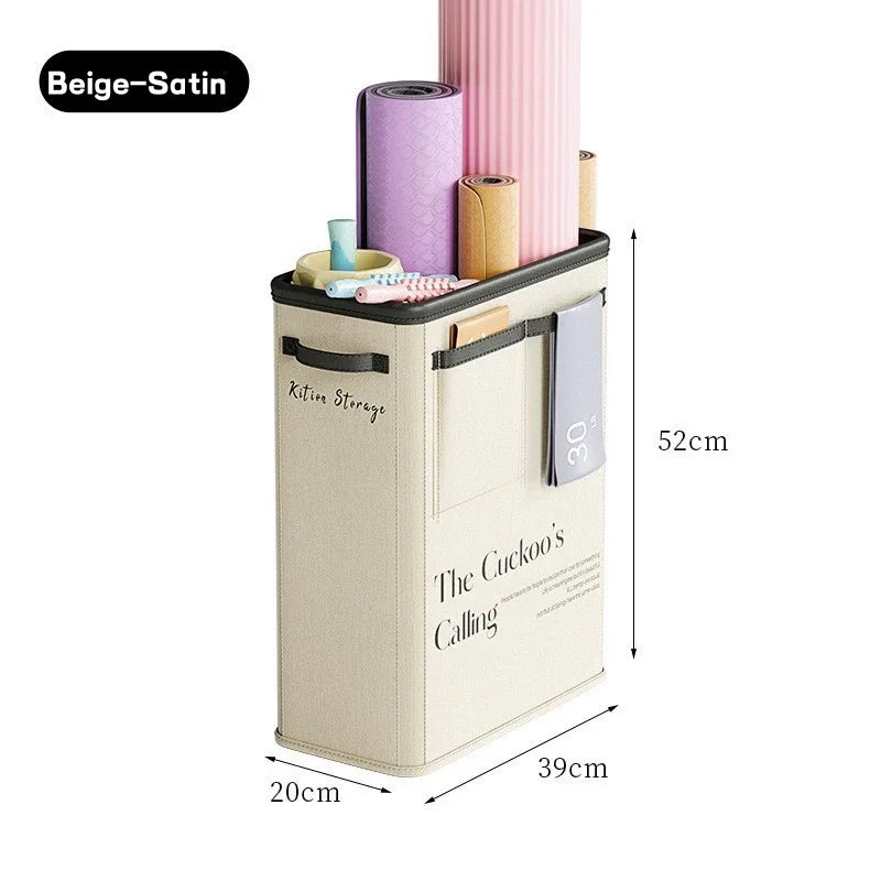 Yoga Storage Basket Sports Equipment Storage Foldable Miscellaneous Items Yoga Mat Organizer