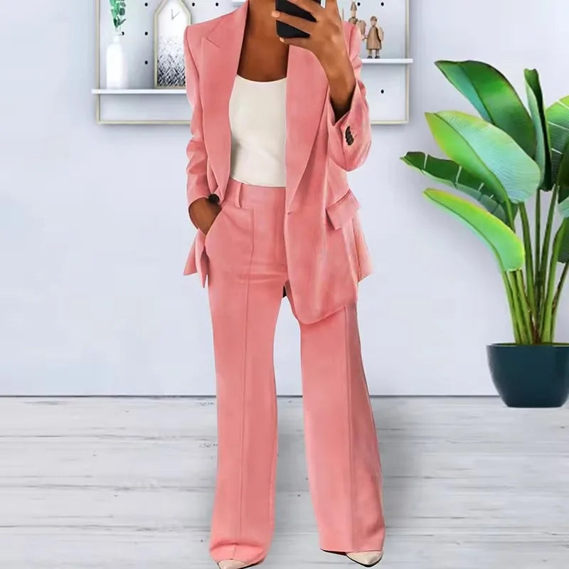 European and American Fashion Lapel Slim Fit Cardigan Temperament Suit