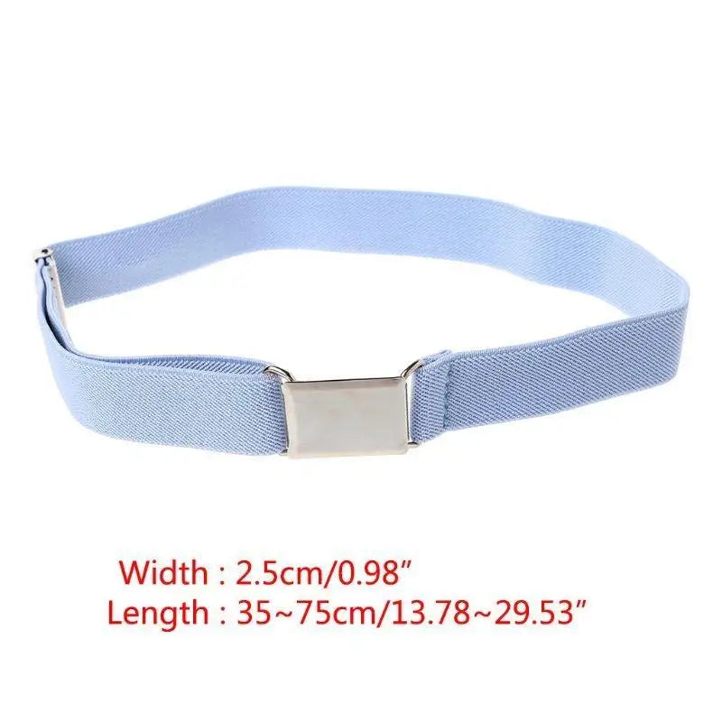 31BB Children Kids Color Unisex Canvas Belts Boys Girls Elastic Belt Adjustable