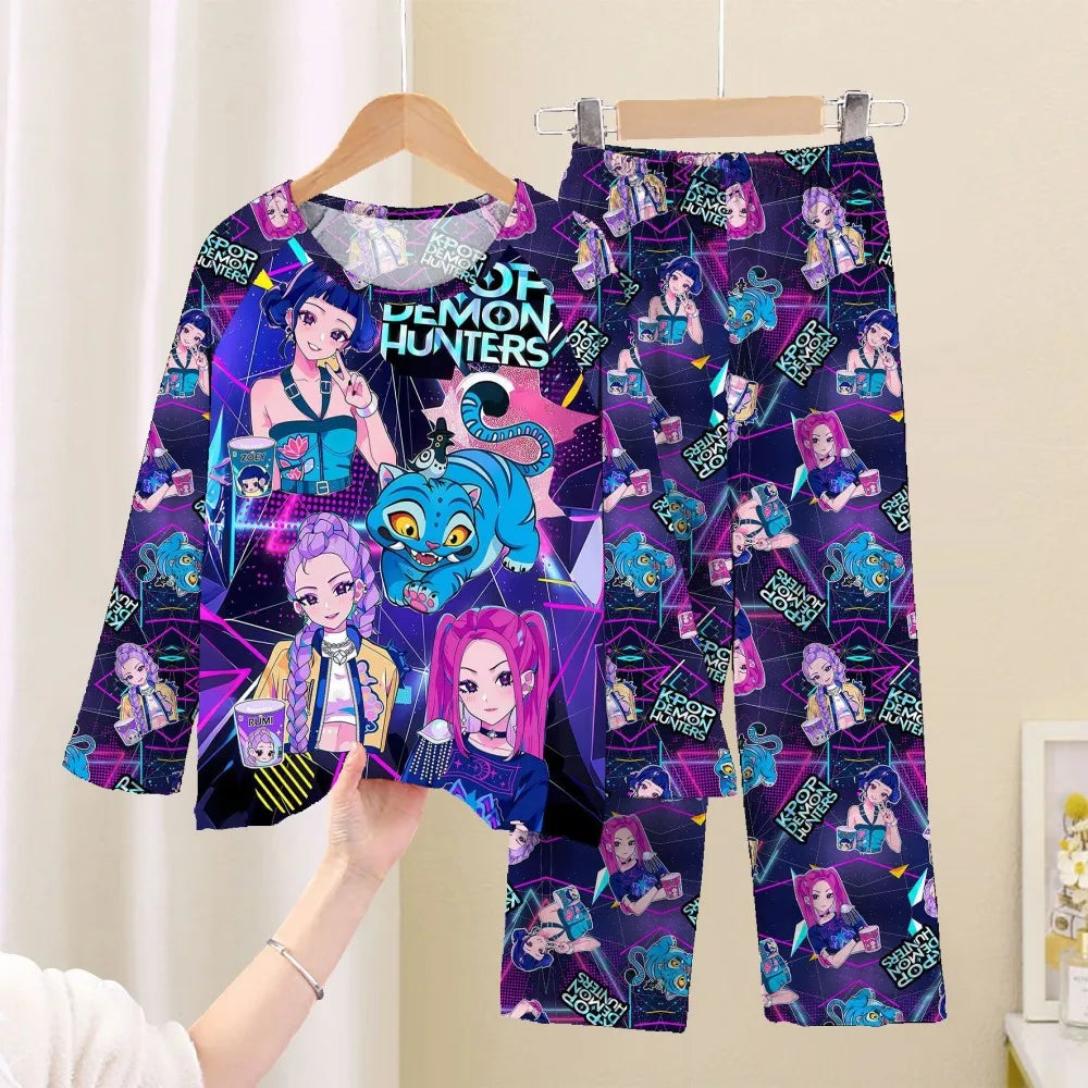 Full Sleeve Girls Pajamas Sets Pyjamas Kids 2Pcs Homewear Children's Sleepwear for Boys Baby Pajamas Teens Cosplay Nightwear
