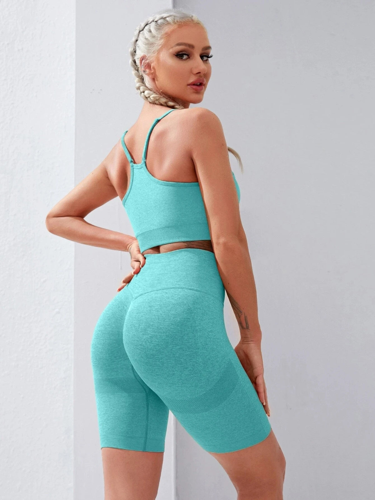 Women Sports Leggings Sportswear Woman Gym Legging Seamless Yoga Shorts Tummy Control Women's Shorts Fitness Female Clothing