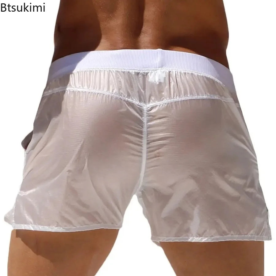 Men's Summer Sexy Swimwear Swimsuit Swimming Trunks Transparent Sunga Mens Swim Briefs Beach Shorts Mayo Sungas De Praia Homens