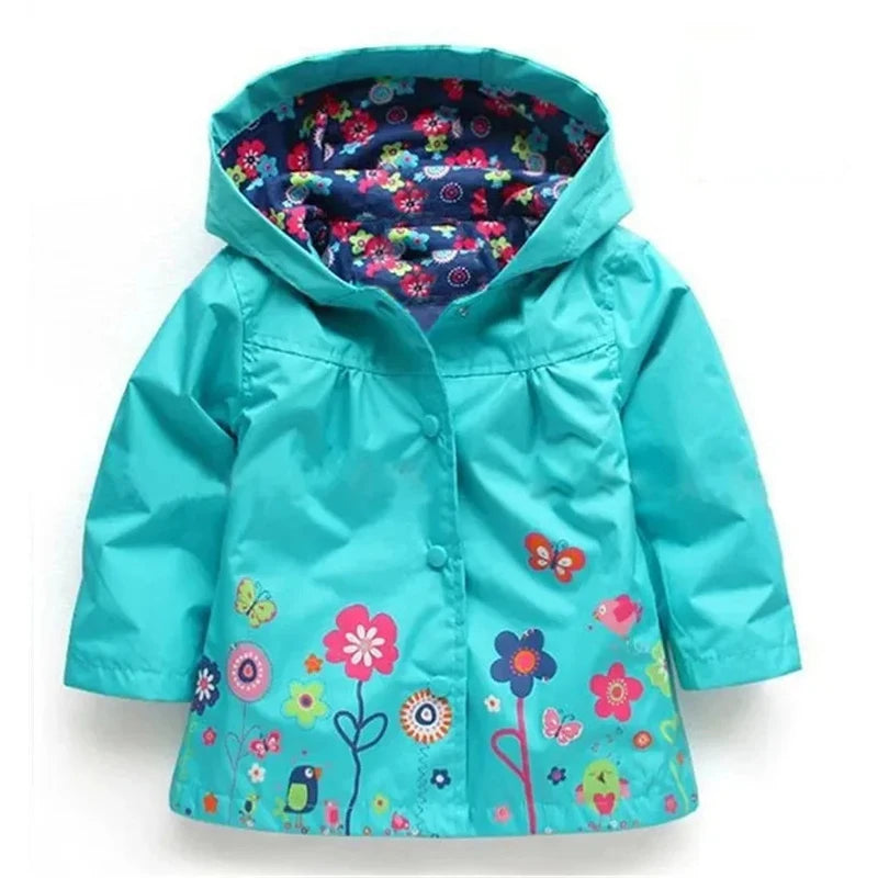 Children's Clothing Coat Hooded Waterproof Jacket Boys Long Sleeve Rainwear For Spring And Autumn Windproof Outdoor Girl Clothes