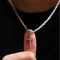 Men's Cross Pendant Necklace Fashion Metal Pendant Accessory Party Jewelry