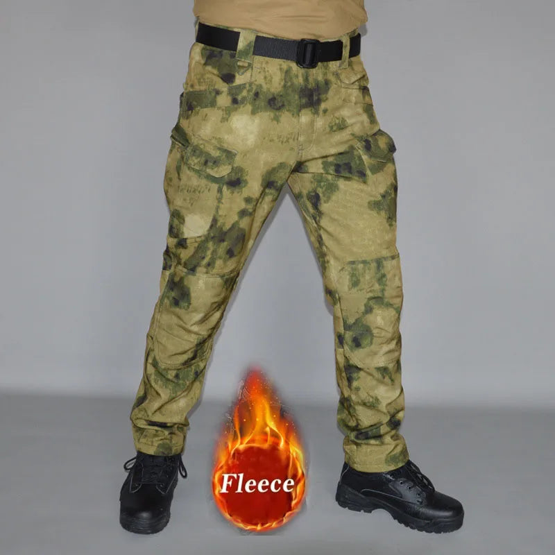 Stretch Waterproof Pants Men Casual Winter Thick Warm Fleece Shark Skin Trousers Male Windbreaker Sweatpants Mens Tactical Pants