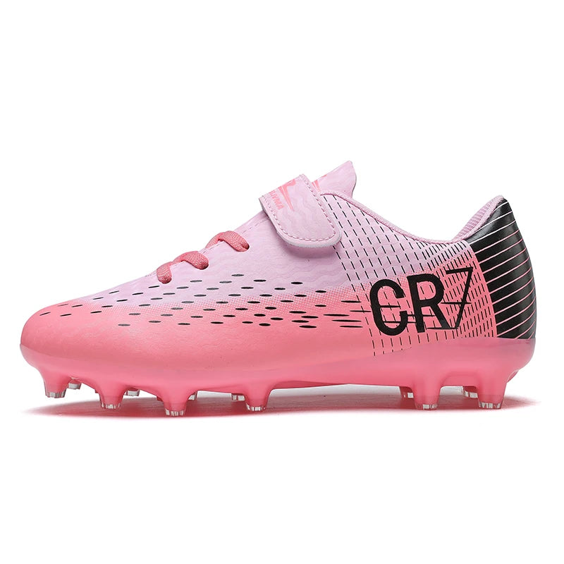 Unisex High Top Soccer Shoes Autumn Kids Teenager Turf And Firm Ground Cleats For Amateur Match Daily Football Training Outdoor