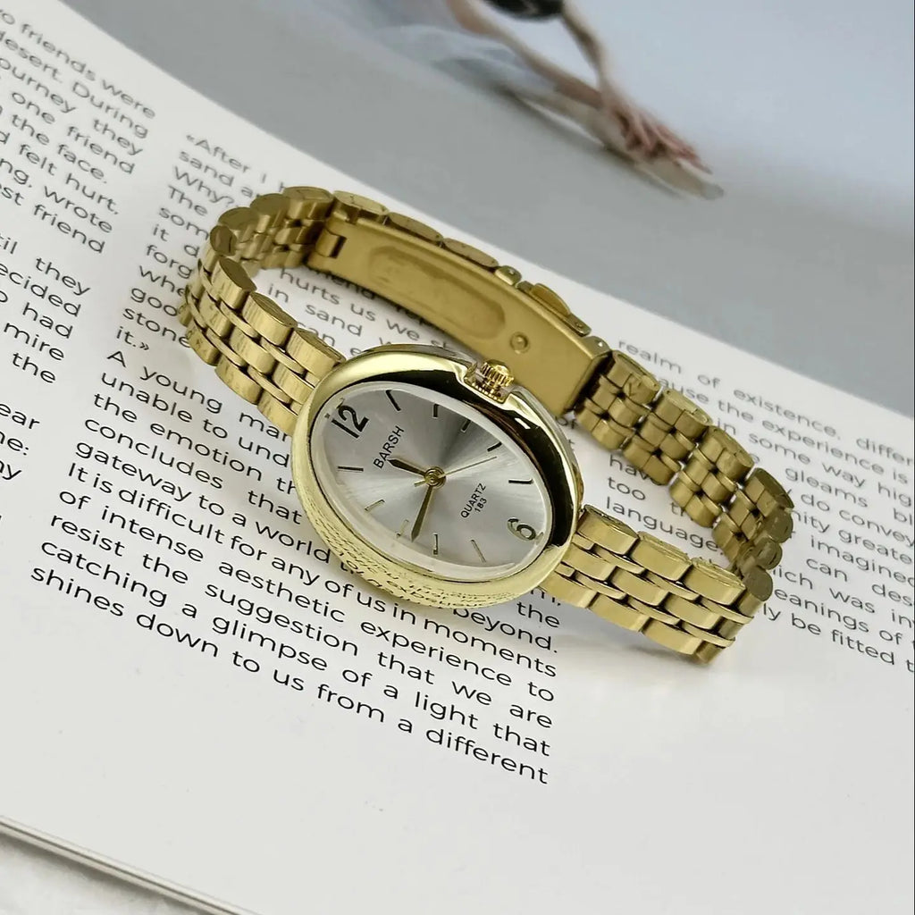 Ladies' Watches High-end Light Luxury Wristwatch Pigeon Egg Oval Dials Quartz Watch Women's