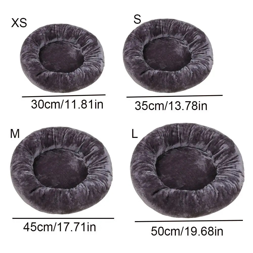 Pet Bed Comfortable Donut Round Dog Kennel Soft Washable Dog Cat Cushion Bed Warm Puppy Kitten House