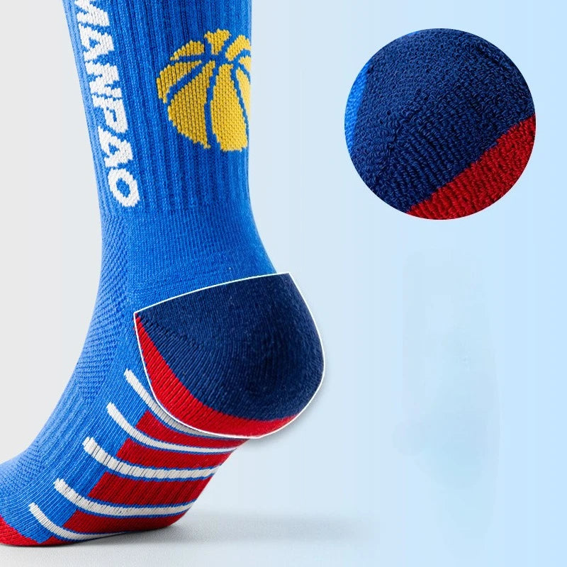 Kids Sports Socks Breathable Cotton Terry Cushioned Ankle Support for Running Training Athletic Socks School Daily Wear