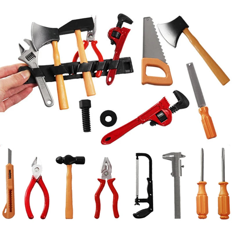14pcs/set Kids Tool Set Toys Pretend Play Repair Construction Tool Kit for Toddlers Educational Learning Toys Boys Gift TMZ