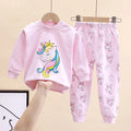 Autumn Kids Cartoon Pajama Sets Spring Girls Boys Sleepwear Suits Baby Long Sleeve T-Shirt+Pants 2Pcs Outfits Children Clothes