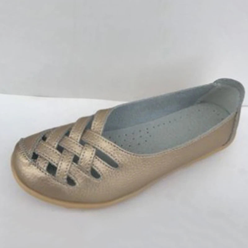 Loafers For Women 2021 Hollow Out New Moccasins Women'S Ballet Flats Pu Leather Female Shoes Woman Loafers Tenis Feminino
