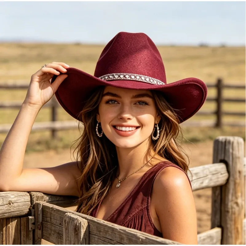 Adorned Party Hats for Women! This Unique Style Combines Western Charm with Elegance, Suitable for Various Festivals and Parties