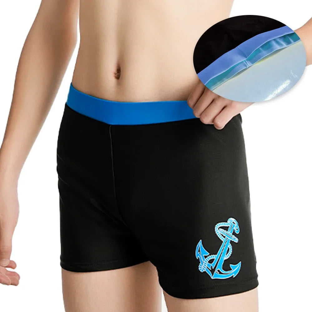 Boys Swim Trunks Toddler Swim Shorts Quick Drying Swimming Boxer Briefs Cute Cartoon Print Children's Swimwear Kids Swimsuit
