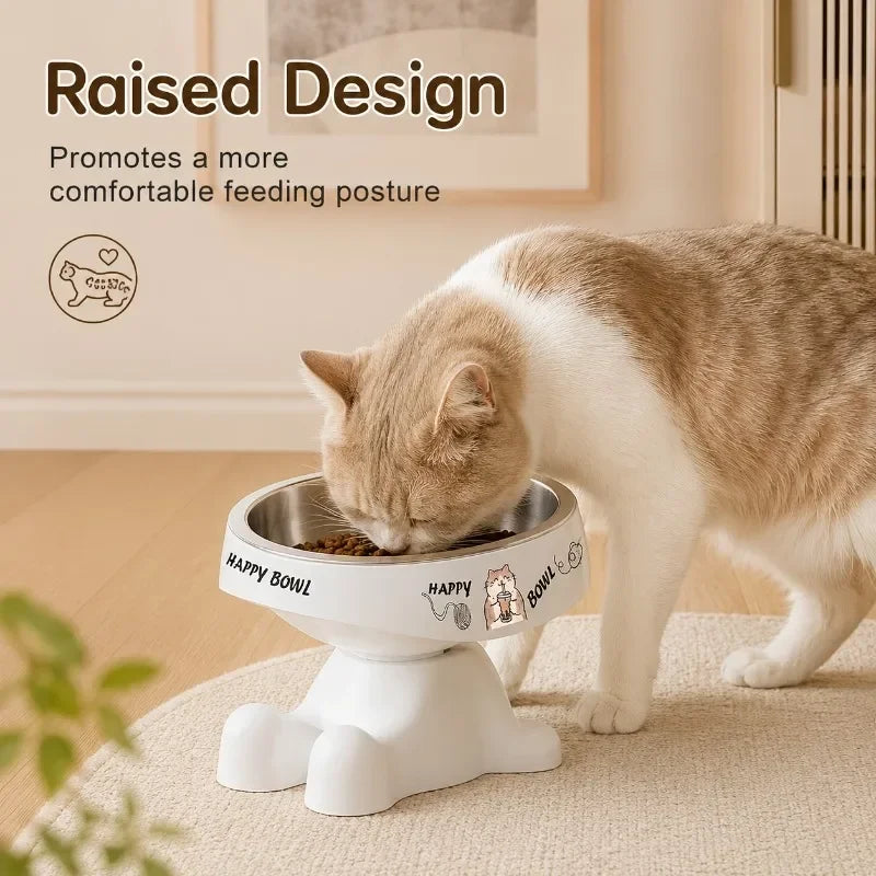 2026 Cute Elevated Pet Feeding Bowl,Elevated Neck Protection Anti-Slip Pet Bowl, Suitable for Medium And Small Dogs Cat Drinking