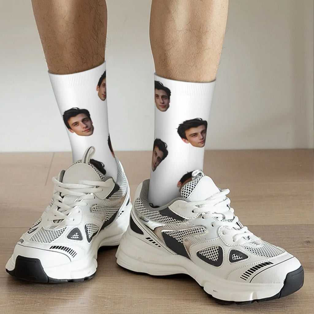 Customized face-shaped socks  Unisex customized socks  Personalized picture socks  Photo socks  Customized socks as gifts