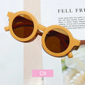 Korean Children's Sunglasses Retro Solid Round Frame Small Face Sunglasses Ultraviolet-proof Convenience Glasses Kids Glasses