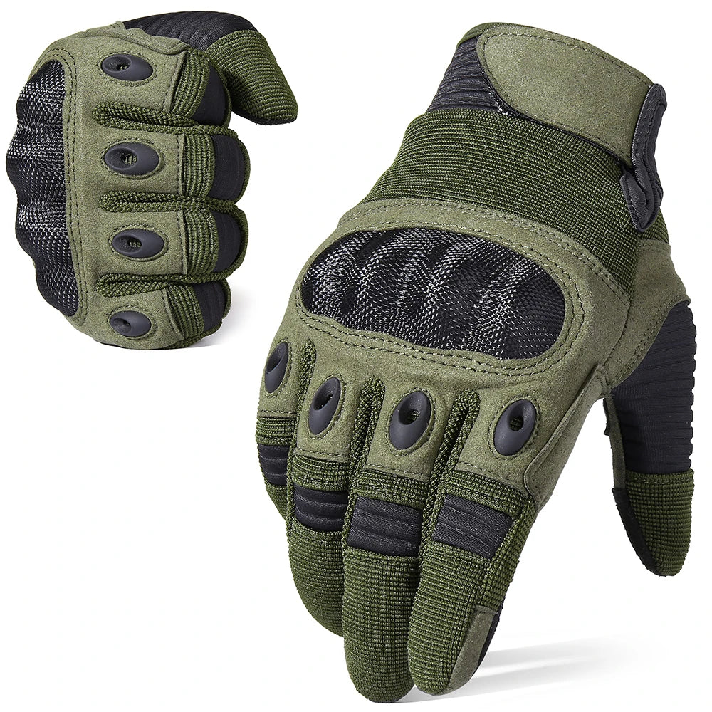 Men's Touch Screen Tactical Gloves for Outdoor Cycling Hiking Camping Hunting Airsoft Combat with Hard Shell Anti-skid Grip