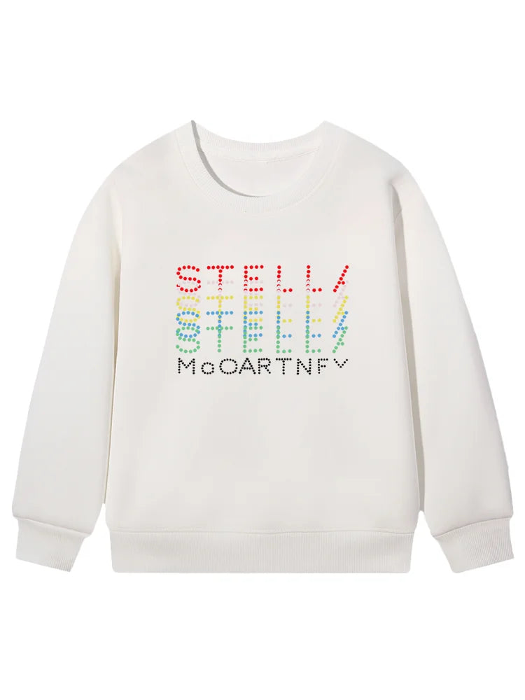 cute Boys sweatshirt Children winter clothing 2026 New cotton fun print long sleeves Kids pullover Cartoon letter Hoodie sweater