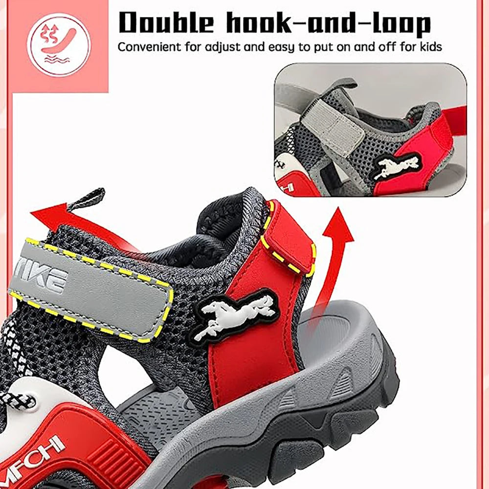 Kids Boys Girls Sports Sandal Summer  Outdoor  Athletic Water Shoes  Child Pool Beach Sneakers Slip Resistant
