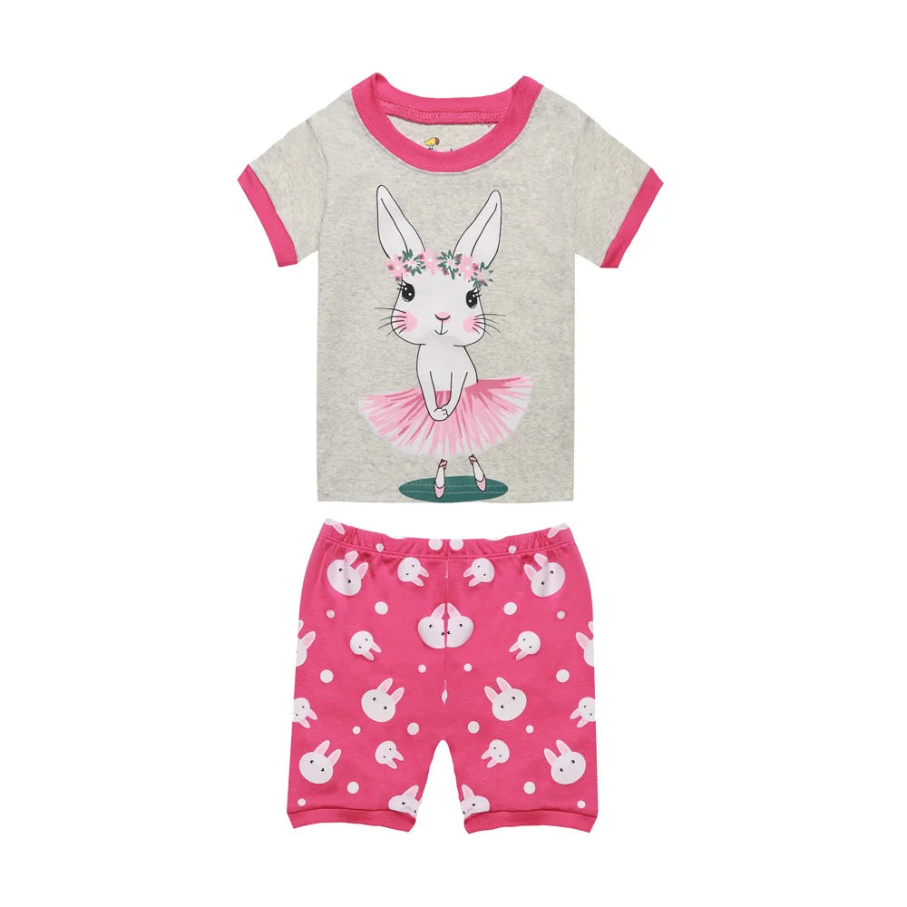 Fashion Boys Pajamas 2024 New Summer Short Sleeve Children's Clothing Sleepwear Cotton Pyjamas Sets For Kids 2 3 4 5 6 7 8 Years