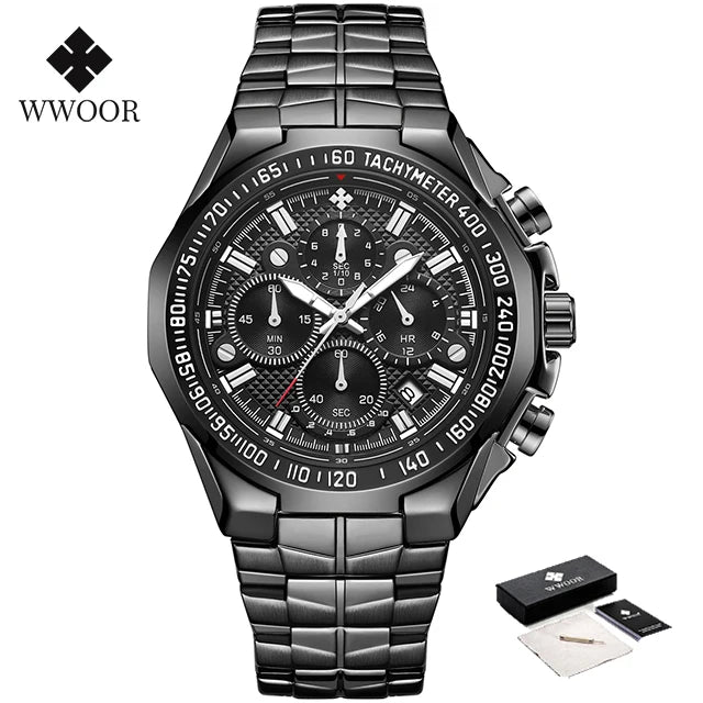 Relogio Masculino WWOOR Mens Watches 2026 Top Brand Luxury Wrist Watches For Men Gold Big Golden Male Chronograph Wristwatch Man