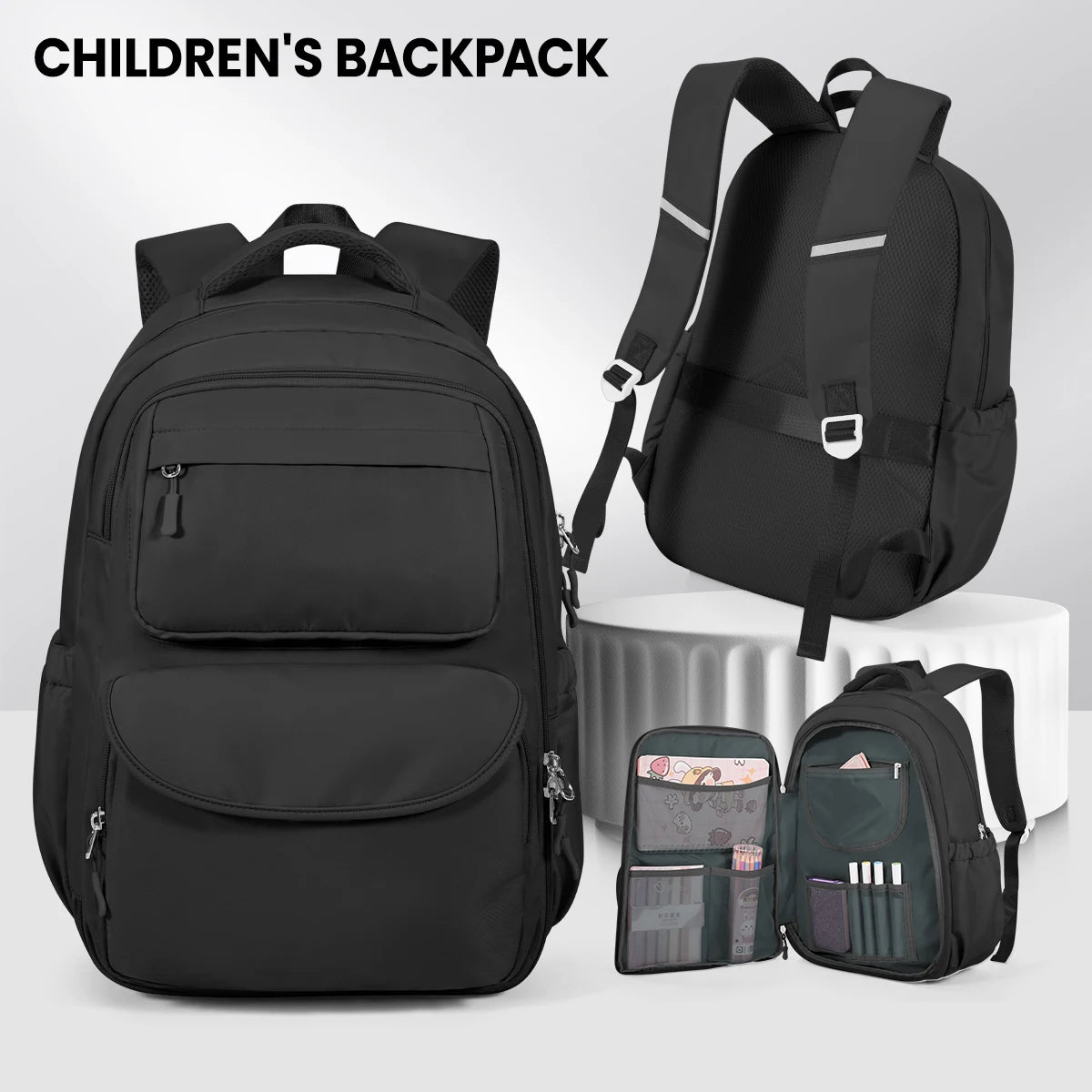 Girls School Bags Kids Backpack with Fridge Door, Elementary School Backpack, Lightweight School Backpack for Girls Ages 8-10