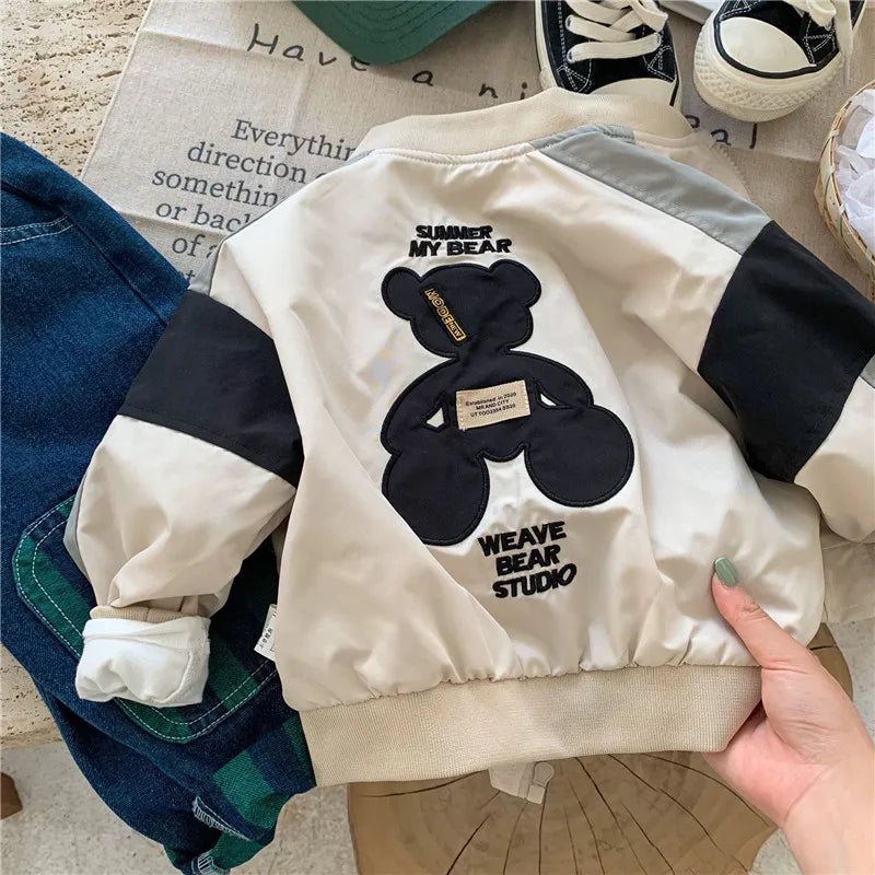 Kids Jackets For Boys Autumn Spring 2023 Korean Style Boy Jacket Coat Windbreaker Toddler Kids Outerwear Children Clothing 2-9Y