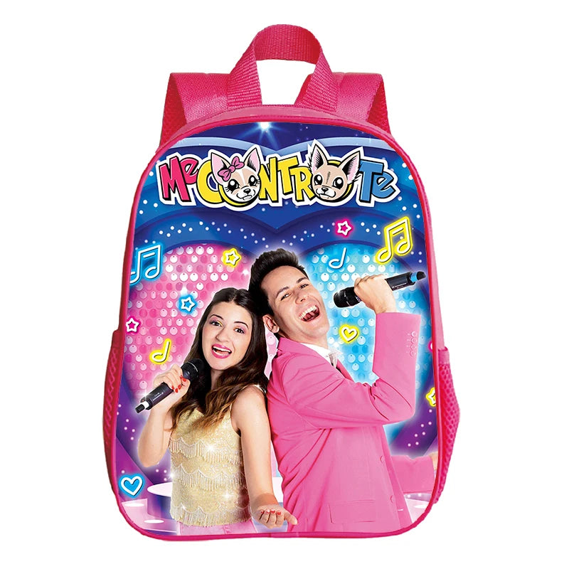 Kids Pink Backpack Me Contro Te Print Kindergarten Bag School Bags for Preschool Girls Cute Bookbag Toddler Softback Book Bags