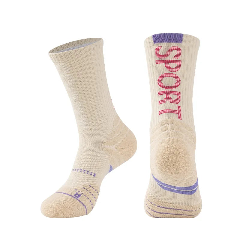 Women Professional Basketball Sock Long Tube Sports  Men Thickened High Towel Sweat-absorbent Non-slip Breathable Elite W100
