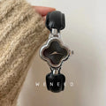 New Retro Women's Watch, Retro Fashionable Quartz Watch with Four-Leaf Clover Leather Design Bracelet