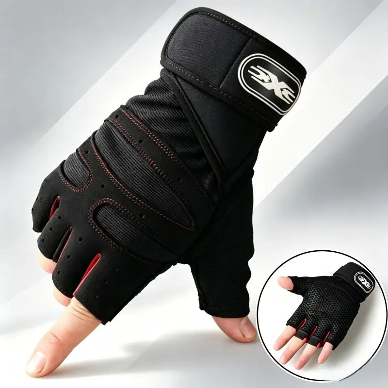 Gym Gloves for Men Women Fitness Weight Lifting Wristband Gloves Body Building Training Sports Exercise Cycling Glove Shockproof