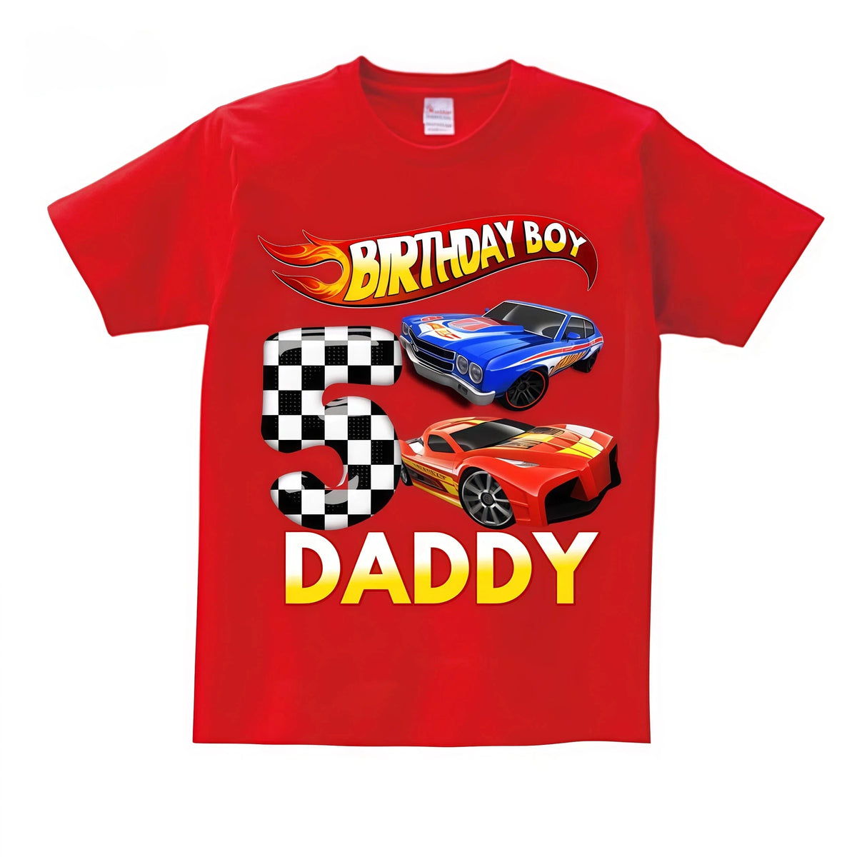 Kids Racing Birthday T Shirt 5 Year Old 2nd T Shirt Kids Shirts for Children Party BOYS Summer Custom Name Toddler Baby T Shirts